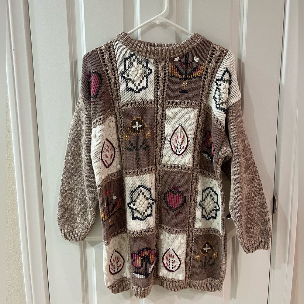 Vintage, Hand-knitted Sweater Dress